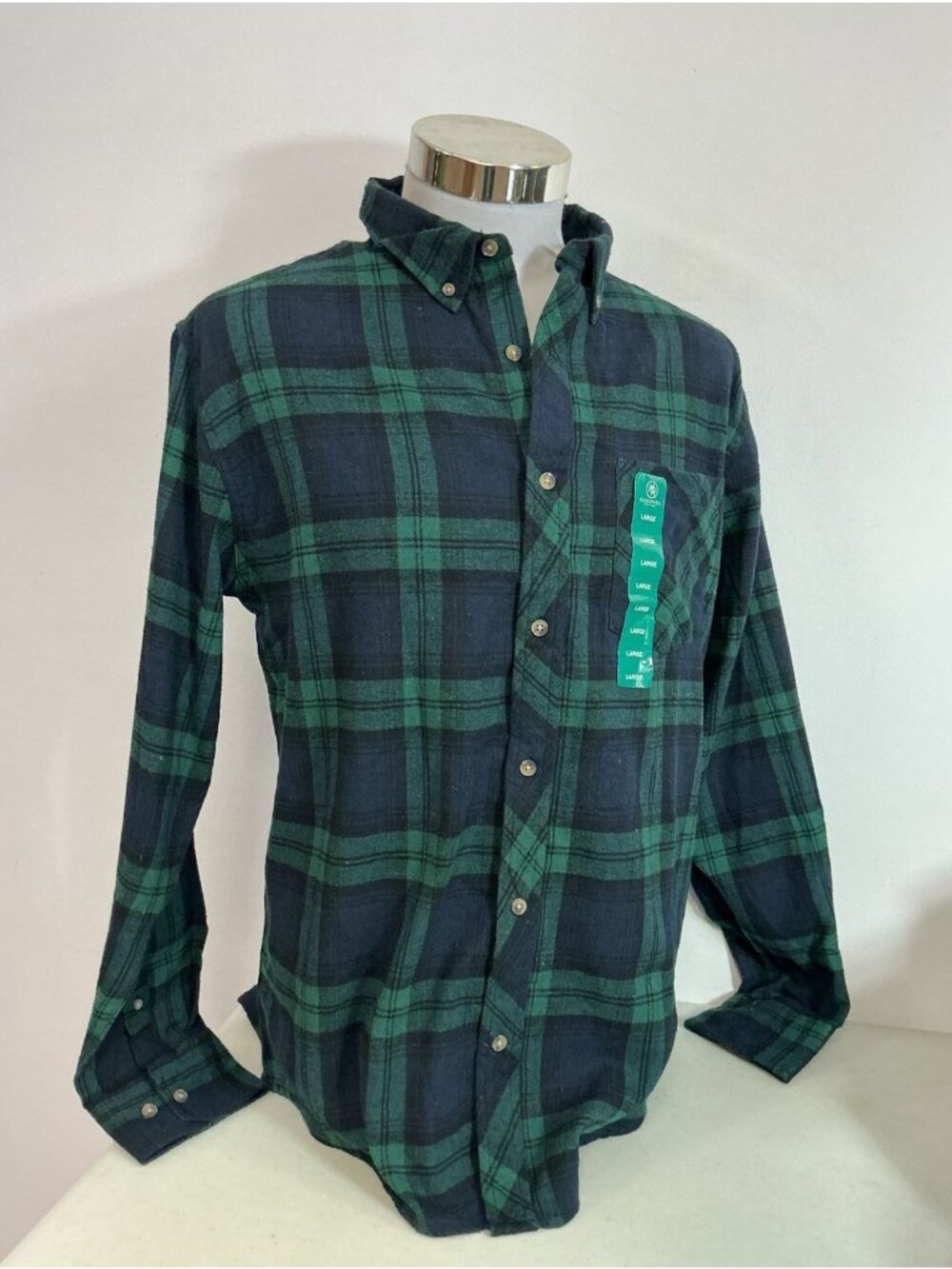 Cloudveil Flannel Plaid Shirt Cotton Mens Large New